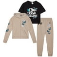 thumbnail image 1 of ELLA IN PINK Girls Sweatsuit Set - 3 Piece Fleece Hoodie Graphic Tees and Jogger Sweatpants (7-16), 1 of 7