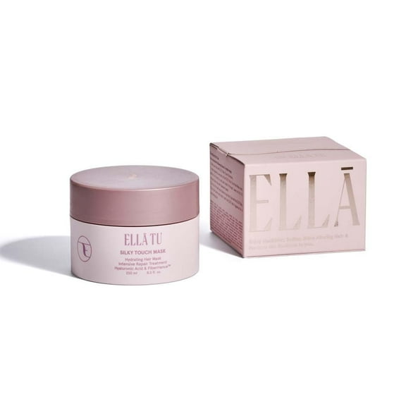ELLA TU Silky Touch Hair Mask Intensive Hair Repair Formula w/ Hyaluronic Acid, Castor Oil, and Moringa Oil, 8.5 fl oz
