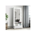 thumbnail image 1 of ELLA WHITE NARROW TALL MIRROR WITH LED AND SPEAKER, 1 of 4