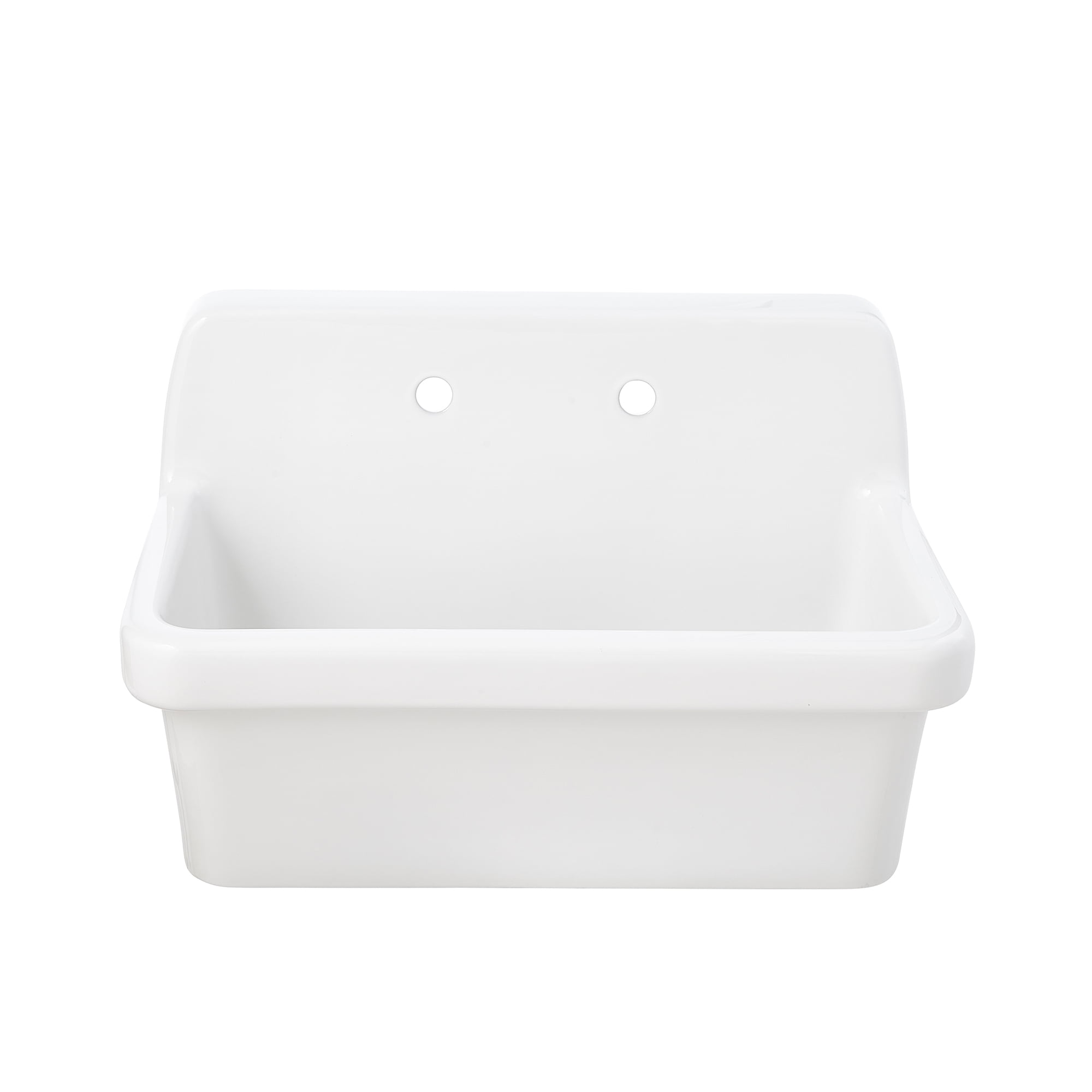 ELLAI 30 inches Farmhouse Wall Mounted Utility Sink/Laundry Sink,White