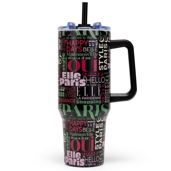 ELLE 40oz Paris Mademoiselle Double Walled Insulated Stainless Steel Tumbler