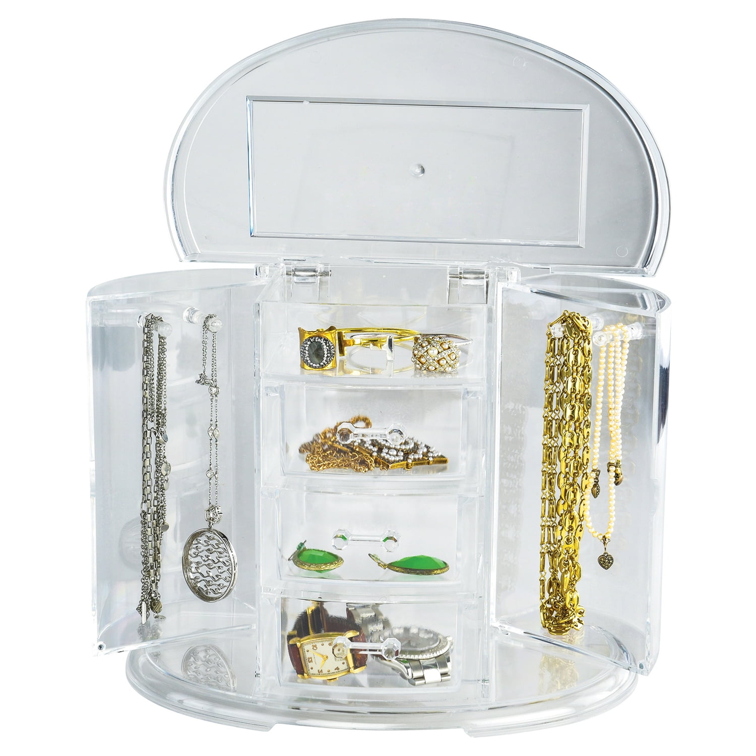 ELLE Clear Acrylic Jewelry Organizer, 10.75 In. x 6 In. x 9 In.