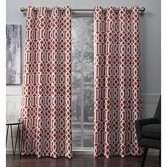 ELLE DECOR Laine Light Filtering Back Tab Rod Pocket Curtain Panel Pair, 54"x96", Blush, Set of 2