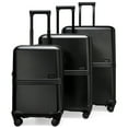 thumbnail image 1 of ELLE Expedition 3-Piece Expandable Polycarbonate Hardside Spinner Luggage Set, Black, 1 of 12