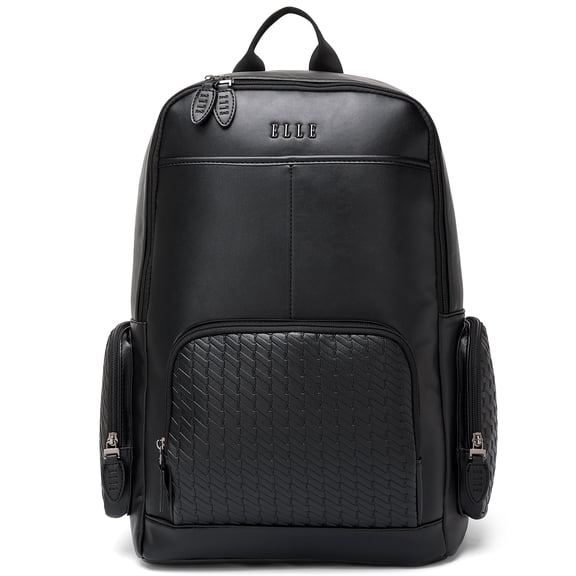 ELLE Leisure Luxe 27L Vegan Leather Backpack | Black