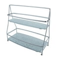 thumbnail interactive-video image 1 of ELLE Paris 2 Tier Rectangular Hammered Mirror Vanity Tray Tower, Chrome, 1 of 6