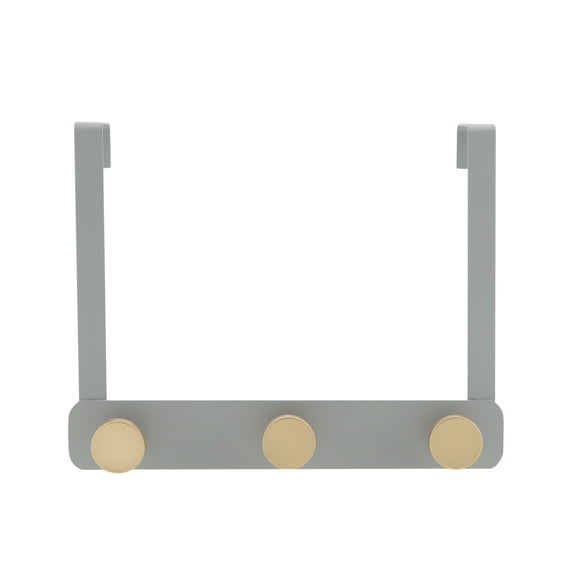 ELLE Paris 3 Hook Iron over the Door Hook in Matte Grey and Gold