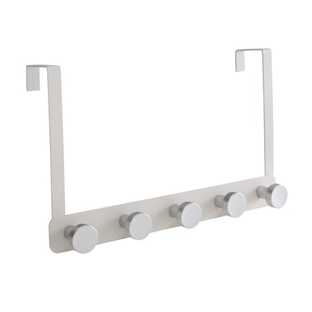 ELLE Paris 5 Hook over the Door Organizer in White