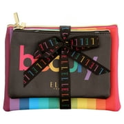 ELLE Paris Color Therapy Makeup Bag Beauty Cosmetic Pouch Set, Rainbow, 2 Pc