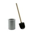 thumbnail image 1 of ELLE Paris Modern Ridge Design Toilet Brush and Holder, Gray, 1 of 7