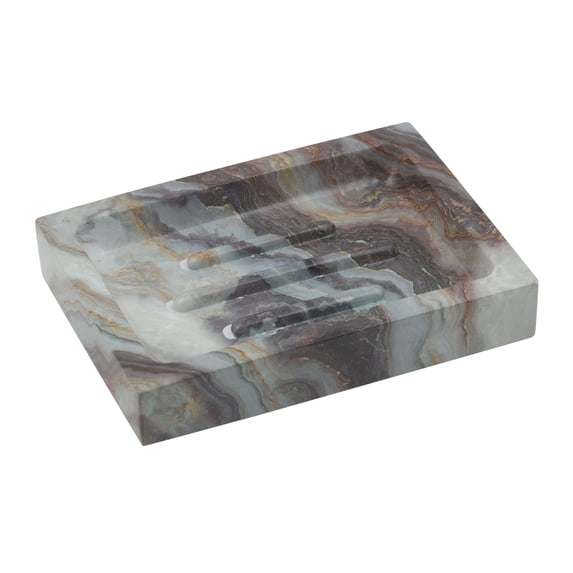 ELLE Paris Square Polyresin Soap Dish in Agate