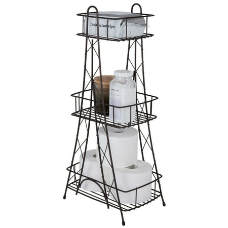 ELLE Paris Ville Des Lumieres Collection Eiffel Tower 3 Tier Spa Tower, 11"x 7"x 24.8" H