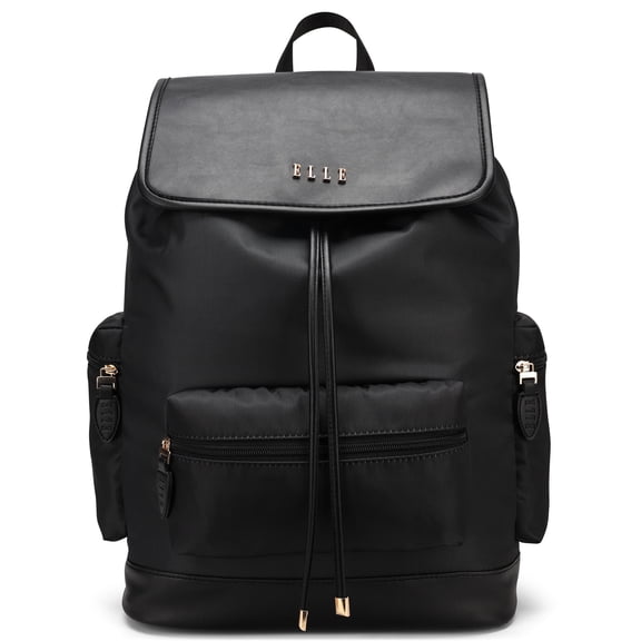 ELLE Wayfarer 23L Monogram Travel Backpack in Black