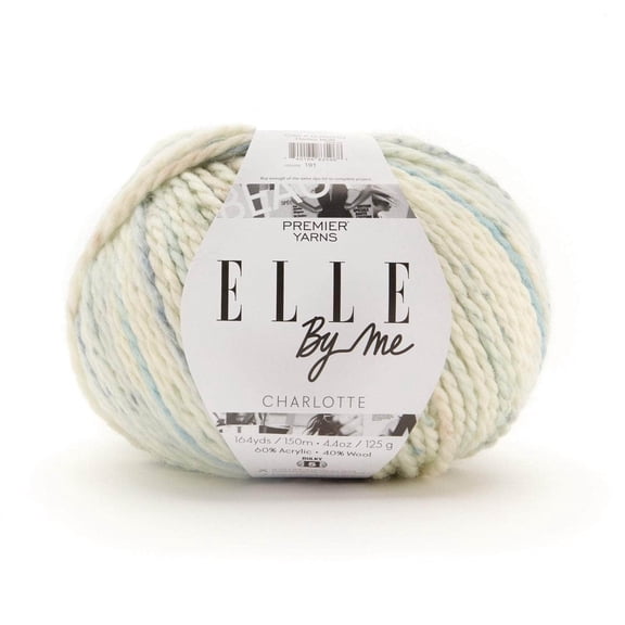 Premier Yarns ELLE by Me Charlotte, Bulky Yarn for Crocheting and Knitting, Acrylic Wool Blend, Harbor Multi