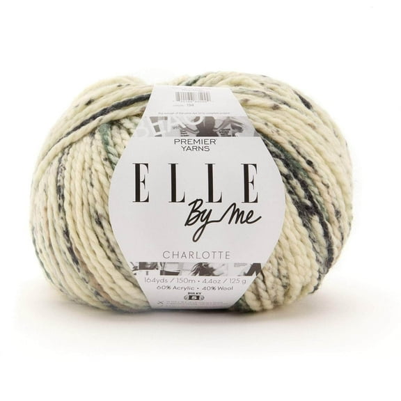 Premier Yarns ELLE by Me Charlotte, Bulky Yarn for Crocheting and Knitting, Acrylic Wool Blend, Wisp Multi