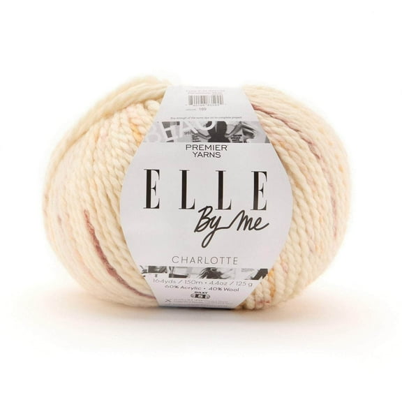 Premier Yarns ELLE by Me Charlotte, Bulky Yarn for Crocheting and Knitting, Acrylic Wool Blend, Persimmon Multi