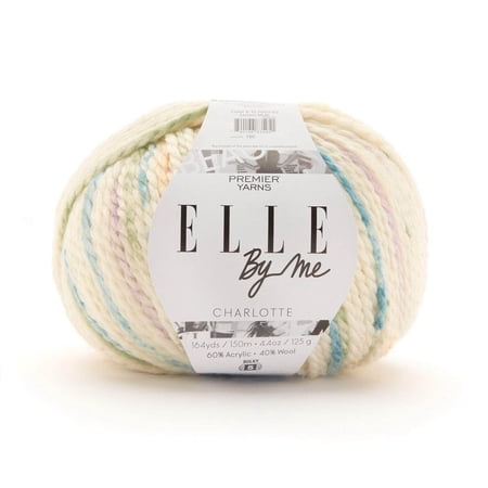 Premier Yarns ELLE by Me Charlotte, Bulky Yarn for Crocheting and Knitting, Acrylic Wool Blend, Lichen Multi