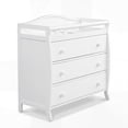 thumbnail image 1 of ELLEGHT 3-Drawer Dresser Changer, Changing Table, Nursery Dresser with Safety Belt, Guardrails & Changing Top for Baby Nursery in White, 1 of 8