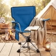 thumbnail image 1 of ELLEGNT 1 PCS Goplus 360° Swivel Hunting Chair – Folding Outdoor Seat with Cup Holder, Storage Pockets, and Cozy Backrest, Blue, 1 of 10