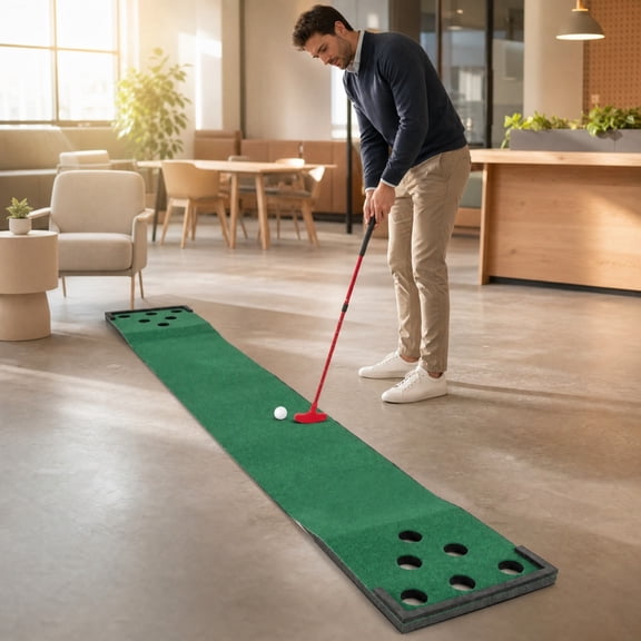 ELLEGNT 11 FT Golf Pong Putting Game Set with 2 Adjustable Putters, 6 Balls, 12 Covers