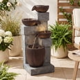 thumbnail image 1 of ELLEGNT 32" Outdoor Water Fountain with LED Lights – 4-Tier Cascading Fountain for Patio, Deck, Backyard, Balcony, 1 of 9