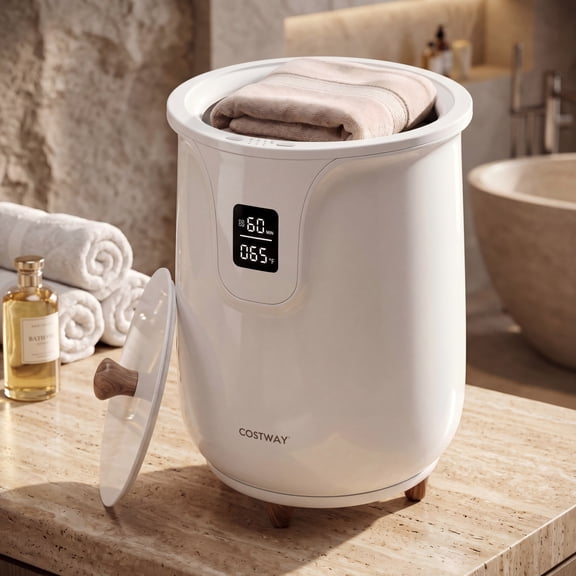 ELLEGNT 4Timer Digital Towel Warmer - 20L Blanket Warmer, 3 Heat Levels, Auto Shut-Off, LCD Display