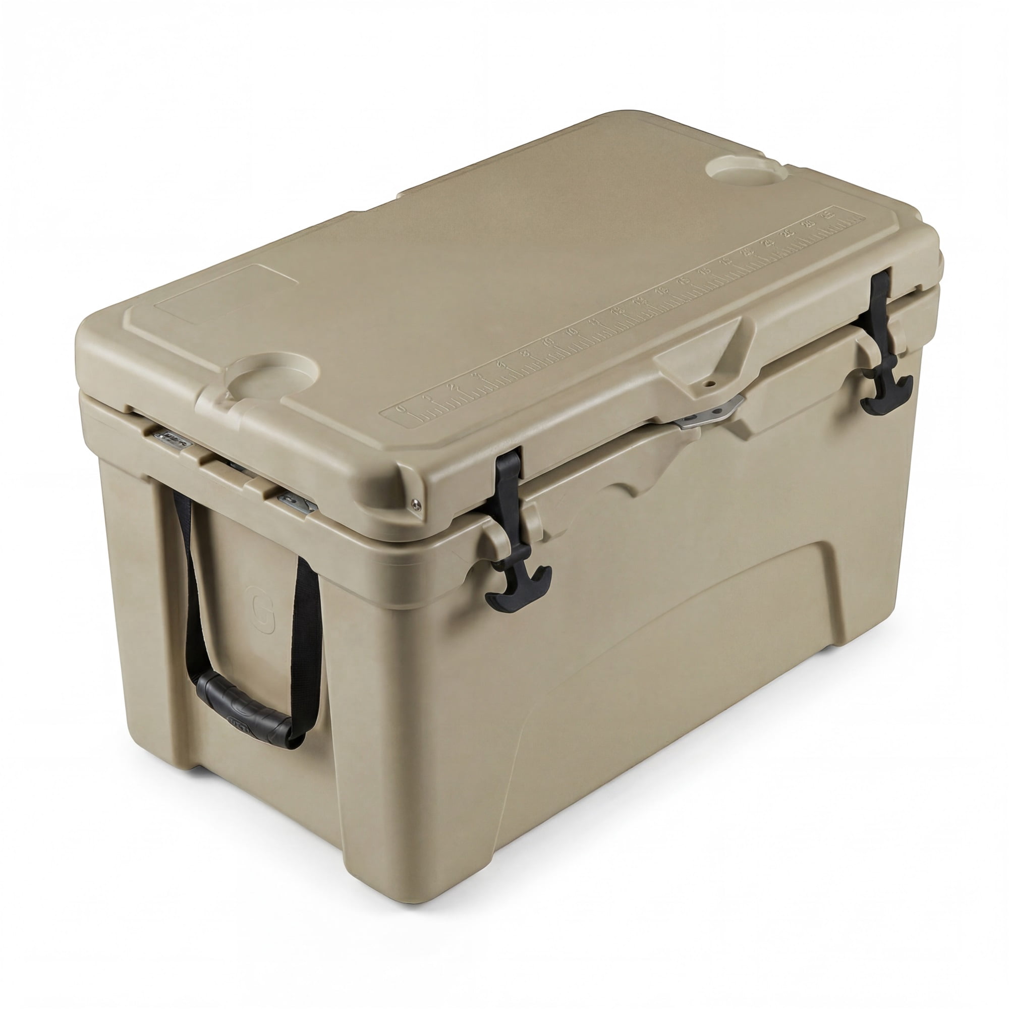 ELLEGNT 45 Quart Hard Cooler - Portable Ice Chest, 6‑Day Ice Retention, Khaki