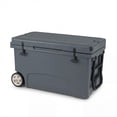 thumbnail image 1 of ELLEGNT 75 Quart Rolling Hard Cooler with 6-Day Ice Retention - Portable Insulated Cooler for Camping, Tailgating, or Beach Gray, 1 of 10