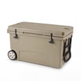 thumbnail image 1 of ELLEGNT 75 Quart Rolling Hard Cooler with 6-Day Ice Retention - Portable Insulated Cooler for Camping, Tailgating, or Beach Khaki, 1 of 10