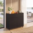 thumbnail image 1 of ELLEGNT Buffet Cabinet with Push‑to‑Open Doors – Sideboard Storage and Drawer for Kitchen, Black, 1 of 10