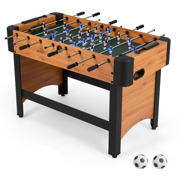ELLEGNT Full Size Soccer Game Table - 47" Competition Size with 22 Players, 2 Balls, Slide Scorers, Natural