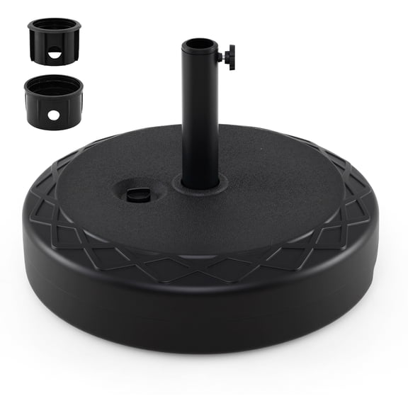 ELLEGNT Heavy Duty Fillable Umbrella Base – 90 LBS Round Sand Filled Stand for Market Umbrellas