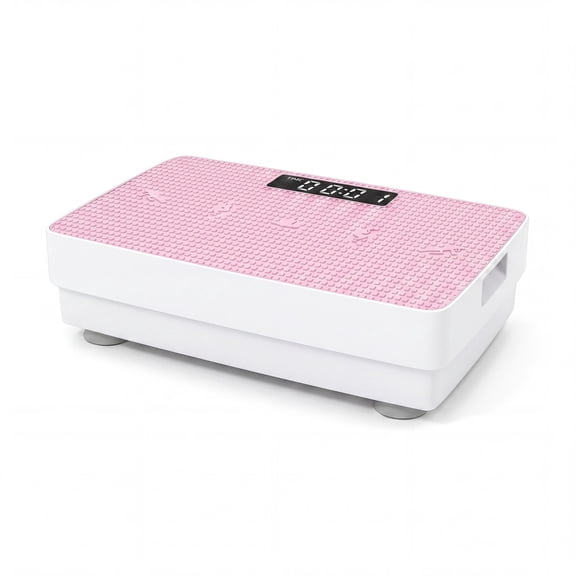 ELLEGNT Home Gym Vibration Plate – Gravity Sensor & Remote Control Exercise Machine, Pink