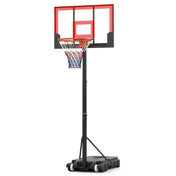 ELLEGNT Kids Adjustable Basketball Hoop (3.3-7 FT) - Outdoor, Shatterproof PC Backboard, Fillable Base