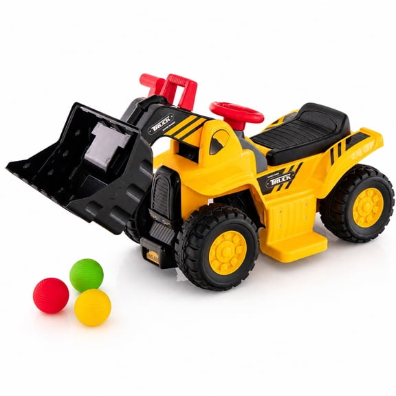 ELLEGNT Toddler Electric Ride On Excavator Bulldozer with Digging Arm Sounds and Hoop 2+