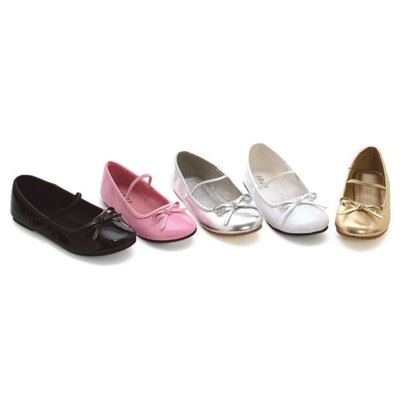 ELLIE 013-BALLET Ballet Slipper Children Kids Flat Mary Jane Bow tie