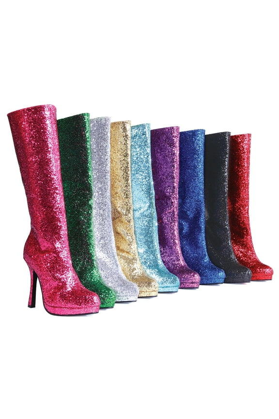 ELLIE 421-ZARA WOMEN 4" Knee High Boot With Glitter. Women