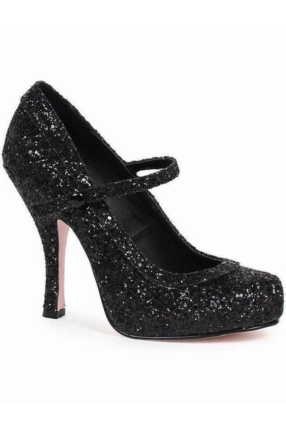 Shoe E-423-CANDY 4" Glitter Mary Jane With 1"Concealed Platform.