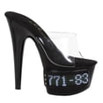 thumbnail image 1 of ELLIE 709-VANITY-LED Women's 7" Heel Slip On LED Stiletto Heel Clear Mule, 1 of 2