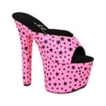 thumbnail image 1 of ELLIE 711-GAZE Women's 7" Heel Mule Slide Platform Sandals With Star Print, 1 of 2