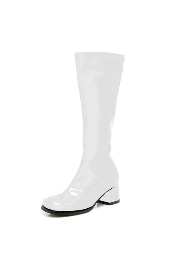 Child Long Boots, Medium Closed Toe White, XS