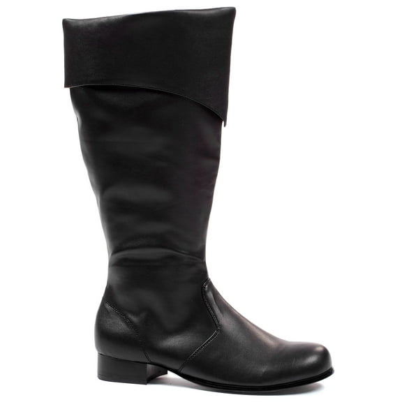 ELLIE SHOES Men's Pirate Boots, Tall, Wide Calf Black, Large (12-13)