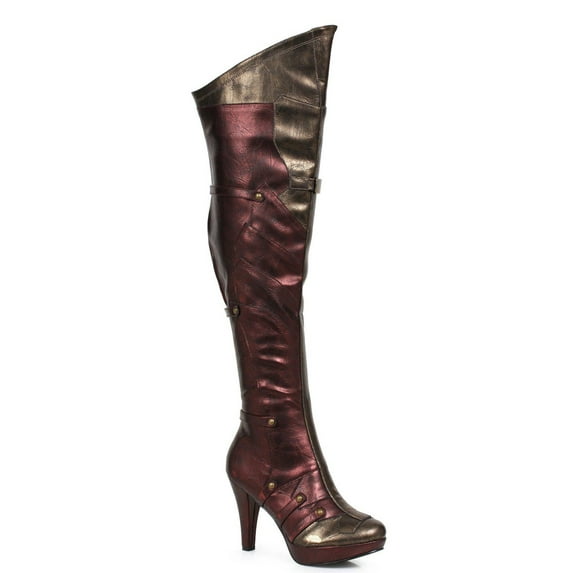 Ellie Shoes Wonder Boots Costume Thigh High 4" Heel Adult Boots Size 8 Female