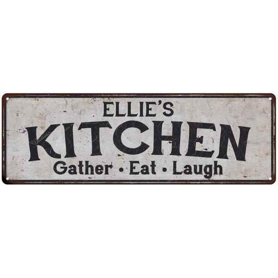 ELLIE's Kitchen Rustic Chic Decor Gift 6x18 Sign 106180051181