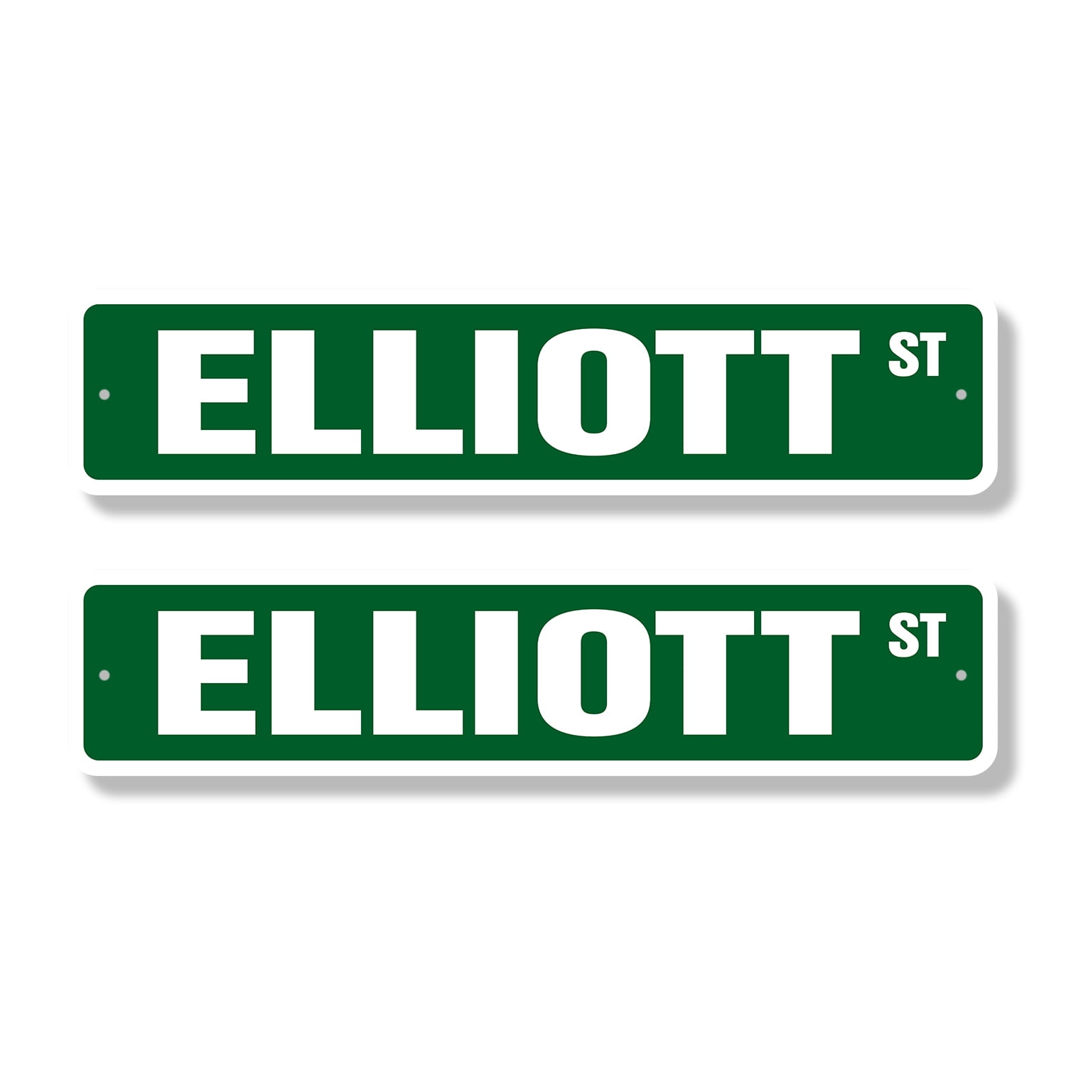 ELLIOTT Classic Street Sign (2 Pack) Childrens Name Room Sign Road Sign ...