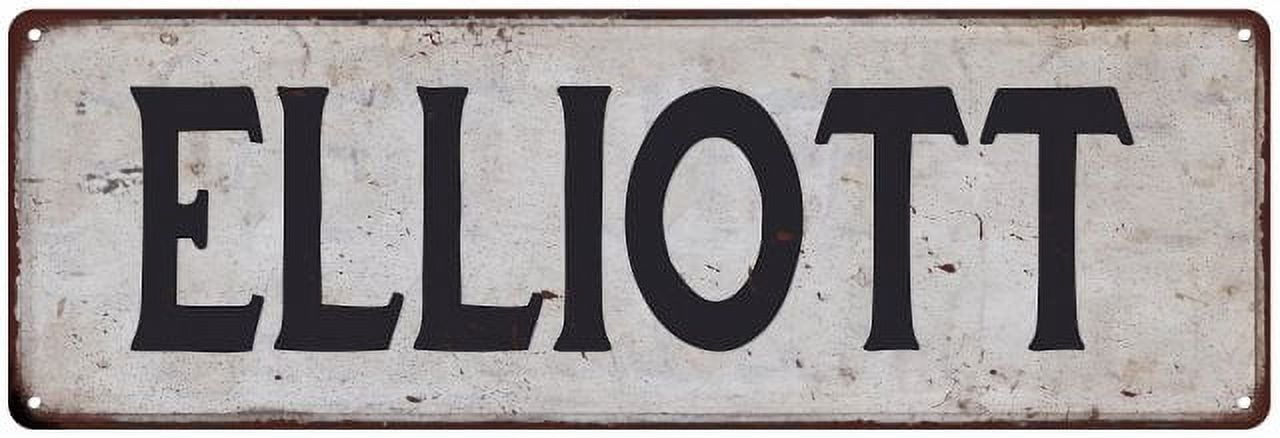 ELLIOTT Vintage Look Rustic Chic Metal Sign 6x18 106180036660 - Walmart.com