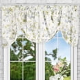 thumbnail image 1 of Ellis Curtain 48% Cotton 52% Polyester Abigail Traditional Hydrangea Pattern Tie Up Window Valance 60" x 22" Porcelain, 1 of 3