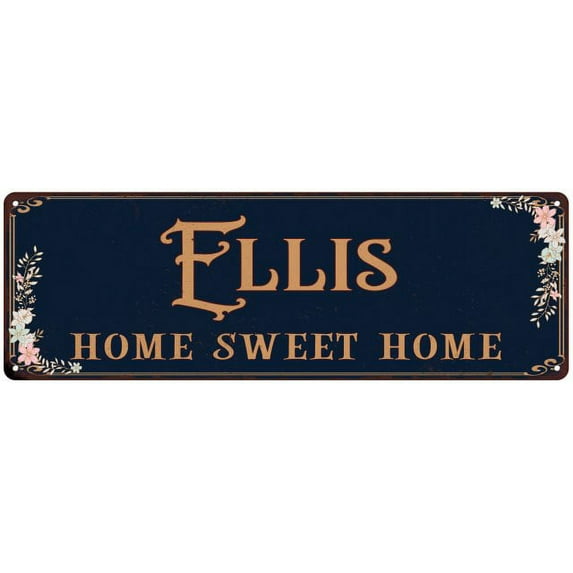 ELLIS Home Sweet Home Victorian Look 6x18 Metal Sign 106180046178