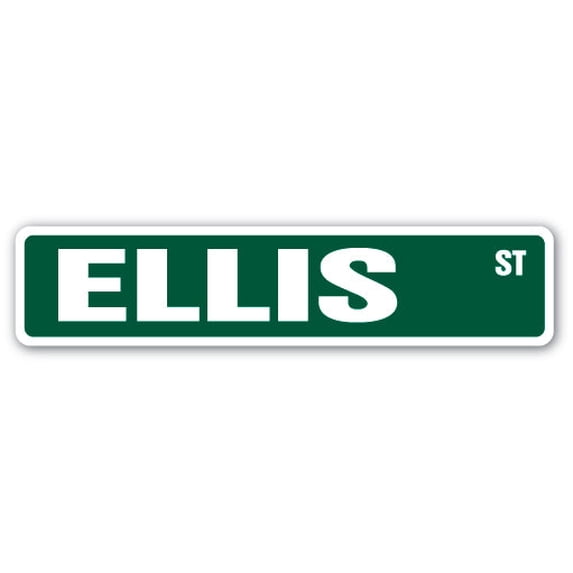 ELLIS Street Sign Childrens Name Room Sign | Indoor/Outdoor | 18" Wide