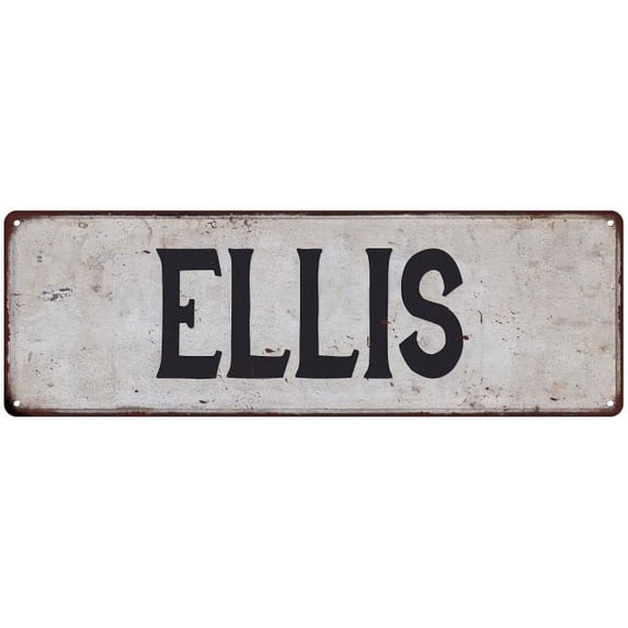 ELLIS Vintage Look Rustic Chic Metal Sign 6x18 106180036178